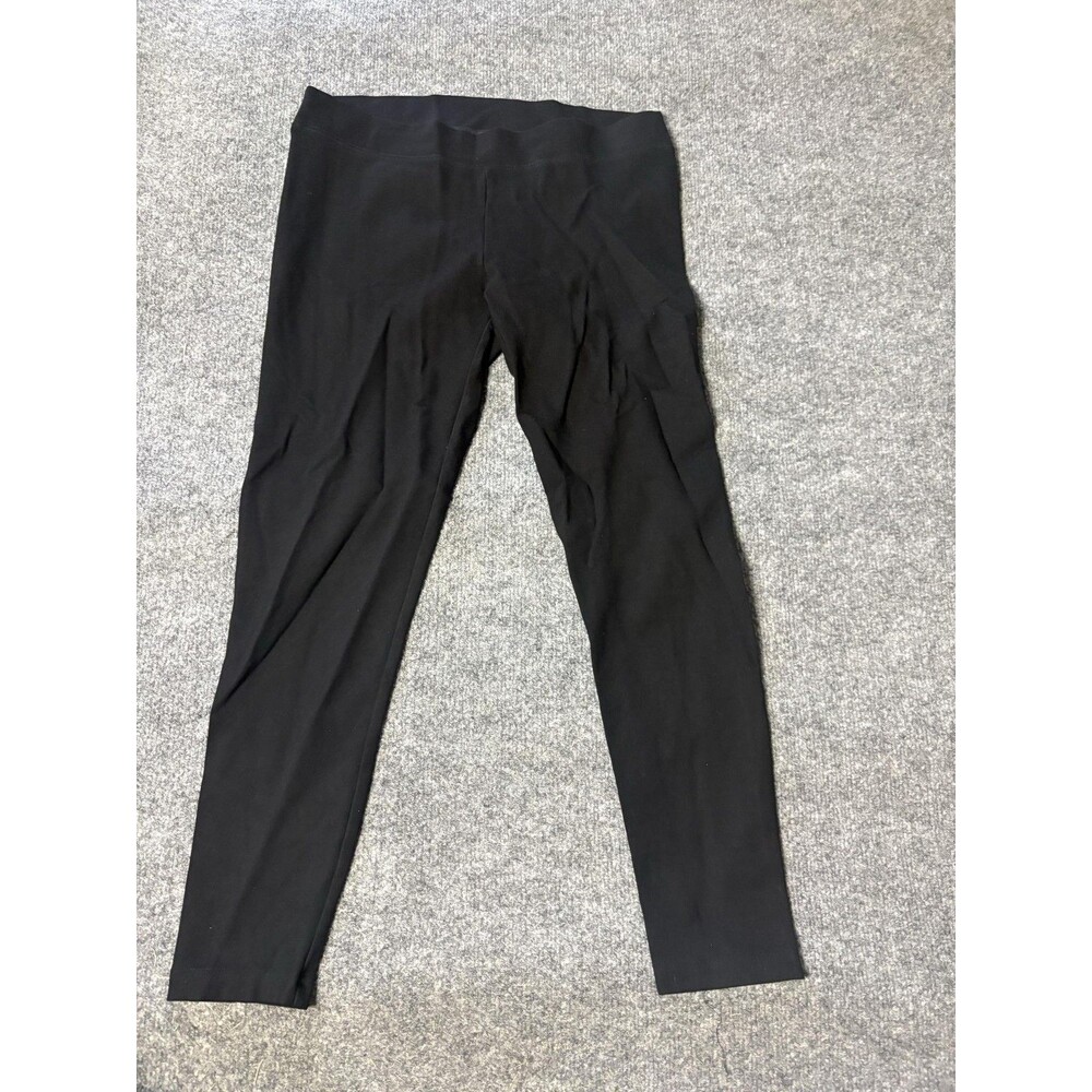 BLUE Saks Fifth Avenue Leggings Womens XL Black Knit Ankle Stretch Casual
